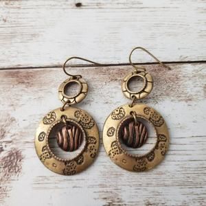 Vintage Earrings Hooks for Pierced Ears Unusual Dangle Earrings
